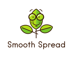 Cute Nerd Plant logo design