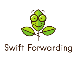 Cute Nerd Plant logo design