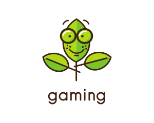 Plant - Cute Nerd Plant logo design