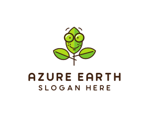 Cute Nerd Plant logo design