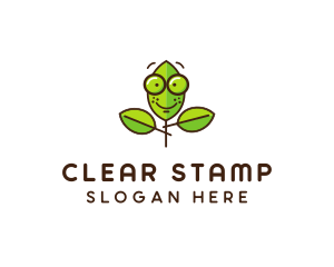 Cute Nerd Plant logo design