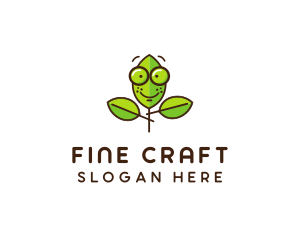 Cute Nerd Plant logo design