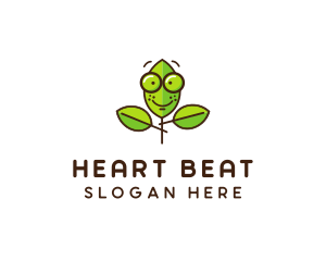 Cute Nerd Plant logo design