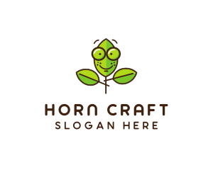 Cute Nerd Plant logo design