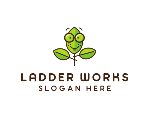 Cute Nerd Plant logo design