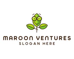 Cute Nerd Plant logo design