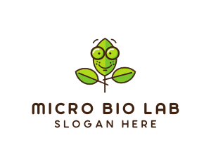 Cute Nerd Plant logo design