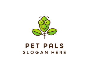 Cute Nerd Plant logo design