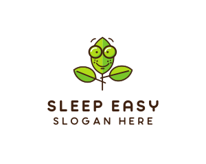 Cute Nerd Plant logo design