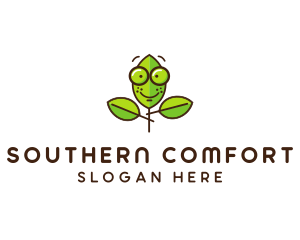 Cute Nerd Plant logo design