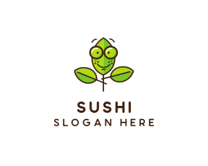 Cute Nerd Plant logo design