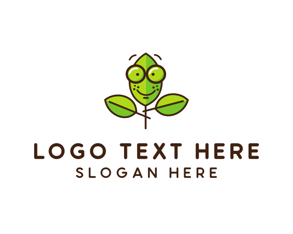 Plant - Cute Nerd Plant logo design