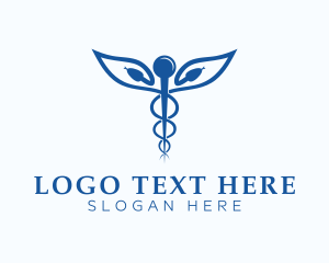 Teleconsultation - Medical Pharmacy Caduceus logo design