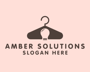 Clothes Hanger Bulb  logo design