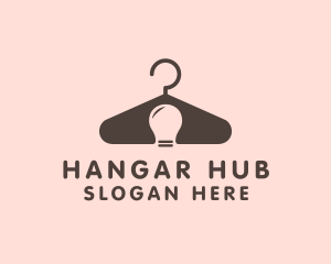Clothes Hanger Bulb  logo design