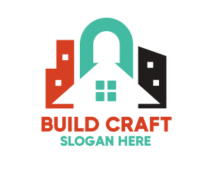 House Building City logo design