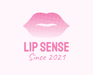 Pink Sexy Lips Cosmetics  logo design