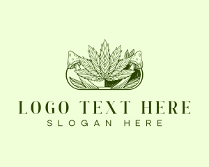 Mushroom - Cannabis Mushroom Capsule logo design