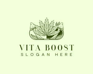 Vitamins - Cannabis Mushroom Capsule logo design