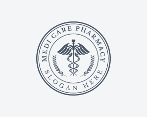 Pharmacy Caduceus Laboratory logo design