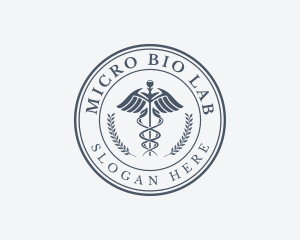 Pharmacy Caduceus Laboratory logo design