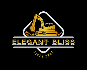 Backhoe - Industrial Construction Excavator logo design