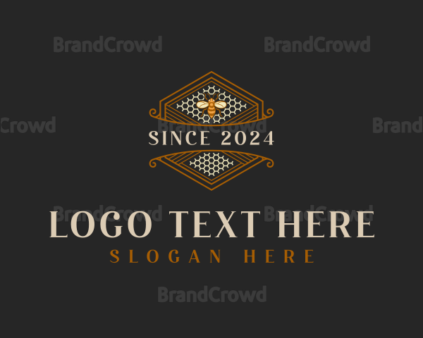 Bee Honeycomb Hexagon Logo