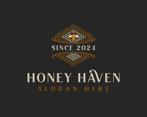 Beekeeper - Bee Honeycomb Hexagon logo design