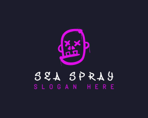 Zombie Spray Paint Graffiti logo design