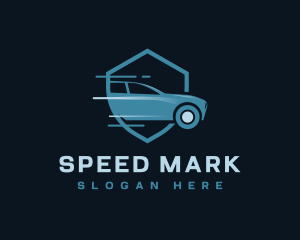 Speed Car Shield logo design