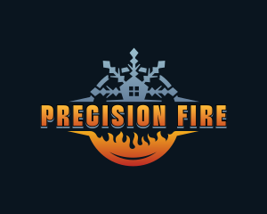 HVAC Fire Cooling  logo design