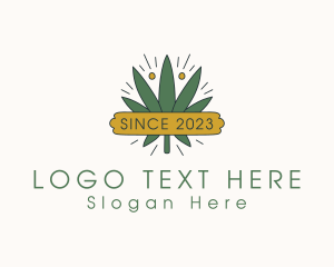 Cannabis Leaf - Alternative Medicine Banner logo design