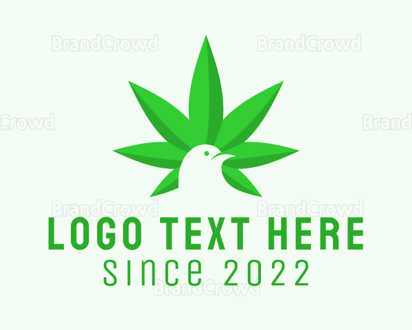 Cannabis Leaf Bird Logo