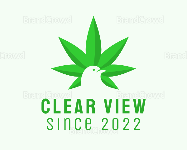 Cannabis Leaf Bird Logo