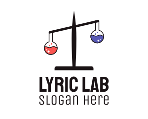 Laboratory Flask Scale logo design