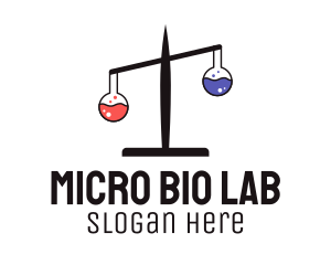 Laboratory Flask Scale logo design