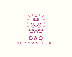 Woman - Yoga Spa Wellness logo design