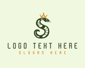 Avatar - Crown Snake Letter S logo design