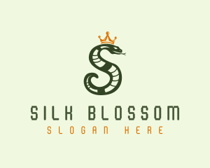 Crown Snake Letter S logo design