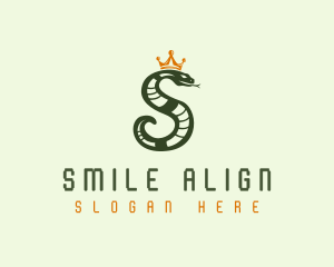 Crown Snake Letter S logo design