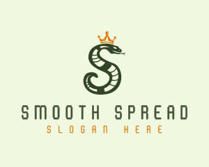 Crown Snake Letter S logo design