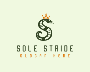 Crown Snake Letter S logo design