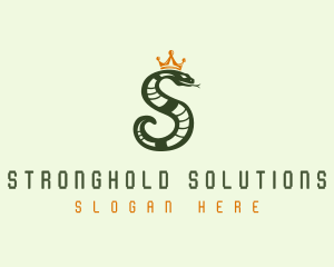 Crown Snake Letter S logo design