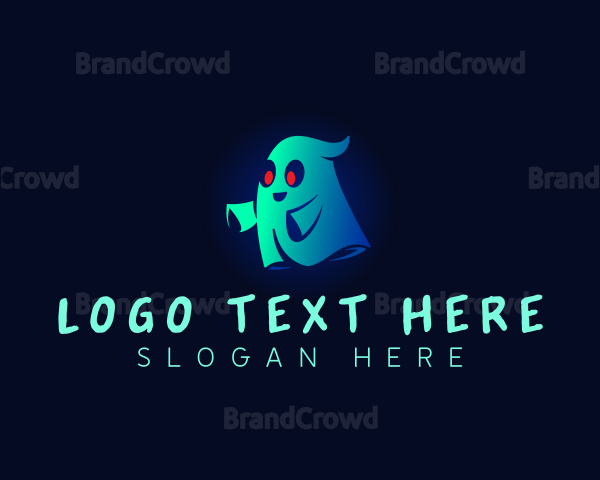 Scary Haunted Ghost Logo