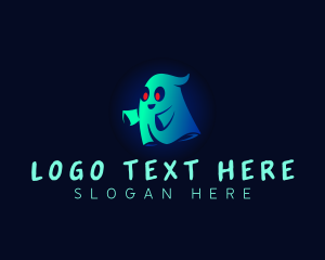Spooky - Scary Haunted Ghost logo design