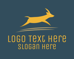 Zoo - Fast Yellow Gazelle logo design