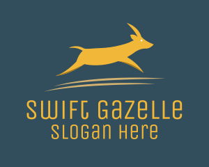 Gazelle - Fast Yellow Gazelle logo design