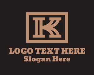 Typography - Western Letter K Typography logo design
