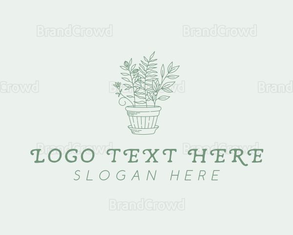 Garden Planter Landscaping Logo