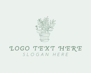 Garden Planter Landscaping Logo